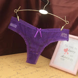 Gwmlk Women Sexy Lace Jacquard Thong Women Underwear Cotton Crotch Seamless Panties with Bow Transparent G String §´§â§å§ã§í §¨§֧ߧã§ܧڧÖ