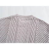 Gwmlk New Women Long Sleeve O Neck Crop Chenille Sweater