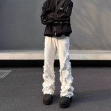 Gwmlk American personality men white jeans street wear hip-hop ins trendy brand high street trendy men and women pants