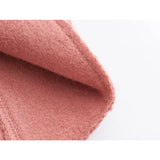 Gwmlk New Women Chalk Pink Oversize Boucle Sweatshirt O Neck Long Sleeve Female Autumn Winter Pullover Tops