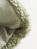 Gwmlk New Women Hooded Lambswool Coat Long Sleeve Female Autumn Winter Loose Warm Outerwear