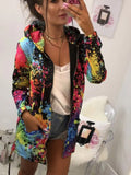 Gwmlk & Coats Jackets Fashion Tie dyeing Print Outwear Sweatshirt Hooded Overcoat coats and jackets women 2024