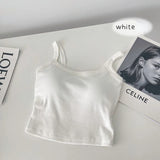 Gwmlk Top Women Sexy Sleeveless Tops Fashion Female Underwear Lady's Camisole Girl Basic T-shirt Vest Lingerie Bras Tube Tops Hot