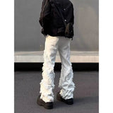 Gwmlk American personality men white jeans street wear hip-hop ins trendy brand high street trendy men and women pants