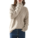 Gwmlk Women Loose Sweater Winter Casual Chic Cashmere Oversize Thick Sweater Pullovers Pullover Female Long Sleeve