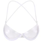 Gwmlk New Women's Transparent Push Up Bra Reusable Ultra-thin Clear Straps Invisible Underwear Backless Bralette Top Lingerie