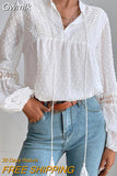 Gwmlk Chiffon Lace Blouses Lantern Sleeve Vintage Women Blouse Lace-up Tops Female Female Shirts Loose Blusas Autumn New 23214