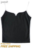 gwmlk crop top summer sexy tops women 2023 spaghetti strap top casual v neck camis knit sleeveless cami top army green cami gray