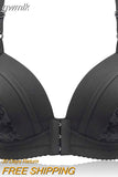 gwmlk Deep V Bra For Women Front Closure Bras Lace Underwear Wireless Bralette Female Solid Gather Thin Floral Soft Brassiere Top