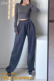 Gwmlk Women's Gray Jogging Sweatpants 2023 New Summer Casual Elastic Waist Sports Pants Woman Harajuku Baggy Joggers Trousers