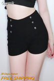 Gwmlk Fashion Sexy Women Slim High Waist Shorts Hot Shorts Casual Solid Skinny Side Zipper Button Tumblr Hipster Shorts