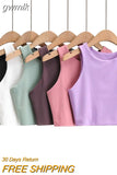 gwmlk Summer Fashion Women Sexy Slim Tops O-neck Sleeveless Double Nylon Ladies Good Quality Tank Tops 6 Colors