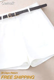 Gwmlk Shorts Bootcut Shorts Women's Spring Autumn New 2023 Fashion High Waist Slim A- Line Versatile Loose Wide-Leg Shorts Female