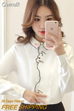 Gwmlk Long Sleeve Embroidery Women Blouses Shirt Office Girl Shirt Female Pattern White Shirt Female Women Tops Blusa 7902 50