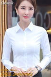 Gwmlk Fashion Women Shirts White Shirt Women Long Sleeve Shirts Tops Office Lady Basic Shirt Blouses Plus Size Woman Blouse 5XL