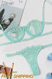 Gwmlk Lingerie Women's Underwear Sexy Erotic Underwire Bra Brief Set Women 2 Pieces Short Skin Care Kits Breves Exotic Sets