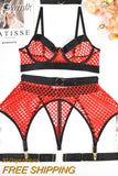 Gwmlk Fishnet Lingerie Fetish See Through Sexy Underwear Naked G-String Sexy Costume Mesh Transparent Bra Panty Set Intimate