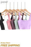 gwmlk Summer Women Sexy Sleeveless Tops Fashion Short Square Collar Tank Tops 6 Colors