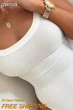 gwmlk Solid Bodycon Sexy Body Casual Basic White Summer Bodysuit Women Tops Sleeveless Sheer Bodysuits Jumpsuit Slim