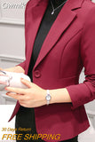 Gwmlk One Button Suit Coat Women 2023 New Spring Autumn Casual All-Matching Long Sleeve Fashion Casual Jacket Female Blazer Woman