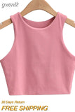 gwmlk Summer Fashion Women Sexy Slim Tops O-neck Sleeveless Double Nylon Ladies Good Quality Tank Tops 6 Colors