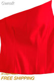 Gwmlk TRAF Off Shoulder Corset Tops lingerie For Women's Y2k Top Clothes Backless Red Tube Top Female Zip Sexy Crop Top