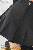 Gwmlk Vintage High Waist Pleated Skirt Women College Style Uniforms Safety Pants Mini Skirts Woman Korean Street Slim A-Line Skirt