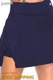 gwmlk Two-Piece Hakama Skirt Women's Solid Active Performance Skort Lightweight for Running Tennis Golf Sports Mini Skirt