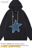 Gwmlk Men's Hoodies Sweatshirt Women's Oversized Sweatshirts with zipper Harajuku Casual Style Y2k Star Coat Streetwear Hip Hop Jacket