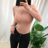 gwmlk Summer Top Sexy T Shirt Women 2023 Elasticity T-Shirt Korean Style Woman Clothes Slim Tshirt Female Casual Long Sleeve Tops