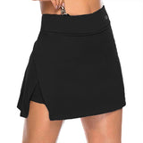 gwmlk Two-Piece Hakama Skirt Women's Solid Active Performance Skort Lightweight for Running Tennis Golf Sports Mini Skirt