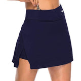 gwmlk Two-Piece Hakama Skirt Women's Solid Active Performance Skort Lightweight for Running Tennis Golf Sports Mini Skirt