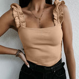 gwmlk women's solid color camisole metal decorative tube top single shoulder strap vest 2023 sexy summer hot women's clothing