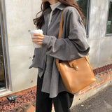 Gwmlk New Fashion Woman Corduroy Jacket Solid Shirt Single Breasted Turn Down Collar Long Sleeve Pocket Button Feminina