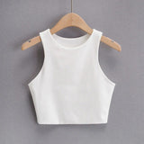 gwmlk Summer Fashion Women Sexy Slim Tops O-neck Sleeveless Double Nylon Ladies Good Quality Tank Tops 6 Colors