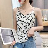 Gwmlk Women Tops Chiffon Blouses Woman Sleeveless Blouse Shirts Women V Neck Floral Top Plus Size Woman Printing Blouses Shirts