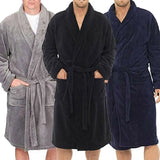 Gwmlk New Hot Sale Mens Ladies Cotton Terry Towelling Shawl Bathrobe Gown Bath Robe