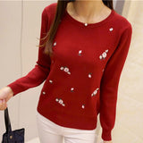 gwmlk Autumn Sweater Women Embroidery Knitted Winter Women Sweater And Pullover Female Tricot Jersey Jumper Pull Femme