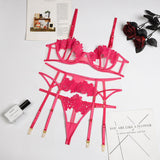 Gwmlk Lingerie Exotic Costumes Hollow Out Transparent Erotic Sets Sensual Porn Lace Underwear Intimate Sexy Bra And Panty Set