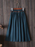 gwmlk Knee Length Summer Skirt Women With Belt 2023 Fashion Korean Ladies High Waist Pleated A-line School Skirt Female