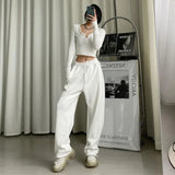 Gwmlk Women's Gray Jogging Sweatpants 2023 New Summer Casual Elastic Waist Sports Pants Woman Harajuku Baggy Joggers Trousers