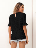 Gwmlk Hollow Out Lace Blouse Shirts Women Summer 2023 V Neck Short Flare Sleeve Blouse Ladies Top Solid Sexy Boho Blusas 20937