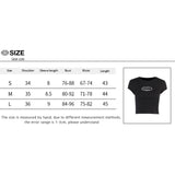 Gwmlk Short Sleeve T-shirts For Women Summer Crop Top Y2K Streetwear Casual Basic Cropped Tee Shirt