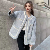 Gwmlk Korean Loose Lamb Wool Jackets Ladies Autumn Winter Thickened Warm Plush Coats Women Streetwear O-Neck Faux Fur Outwear