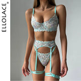 Gwmlk Floral Lingerie Delicate Underwear Fancy Luxury Lace Fine Intimate Kits Sexy Bra And Panty Set Sissy Sheer Outfit