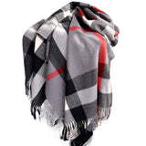 gwmlk Luxury Brand Winter Plaid Scarf Couple Style Warm Solid Pashmina Scarves Fashion Women Scarfs Cashmere Shawl Hijab For Gift