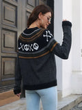 Gwmlk Halloween Gothic Retro Skull Knitted Sweater Women Punk autumn Winter Warm Loose Street Sweater