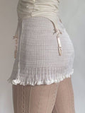 gwmlk y2k White Knitted Mini Skirts Balletcore Cute Slim Trim Slim Harajuku Korean Chic Aesthetic Pencil Skirt Holiday Cloth