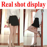 Gwmlk Short Skirt Women 2023 Summer Korean Style Trendy Chic Ol High Waist Skirts Female Solid Side-Slit Stretchy Mini Skirt