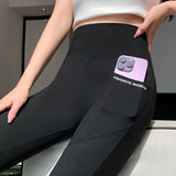 Gwmlk Spring Summer Skinny Flared Pants Women Thin High Waist Pocket Wide Leg Trousers Female Elastic Sports Jogging Pants